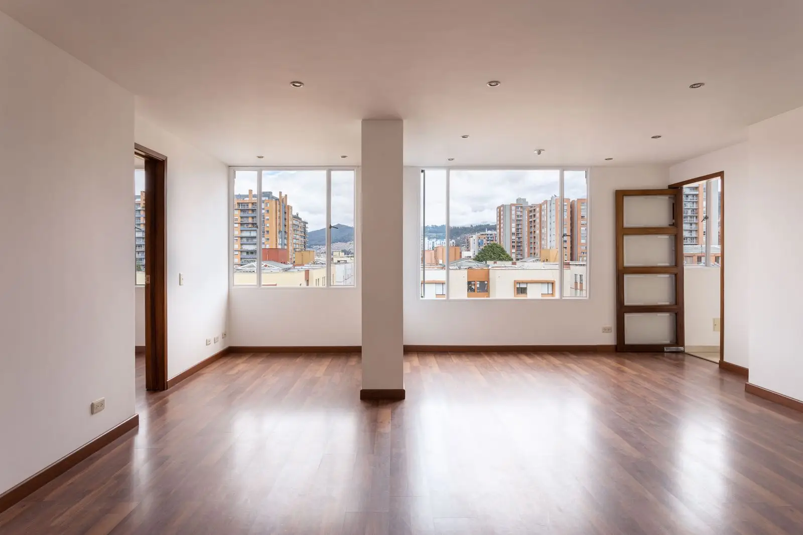 Empty apartment with wide windows ready for a rental turnover in The Colony Texas