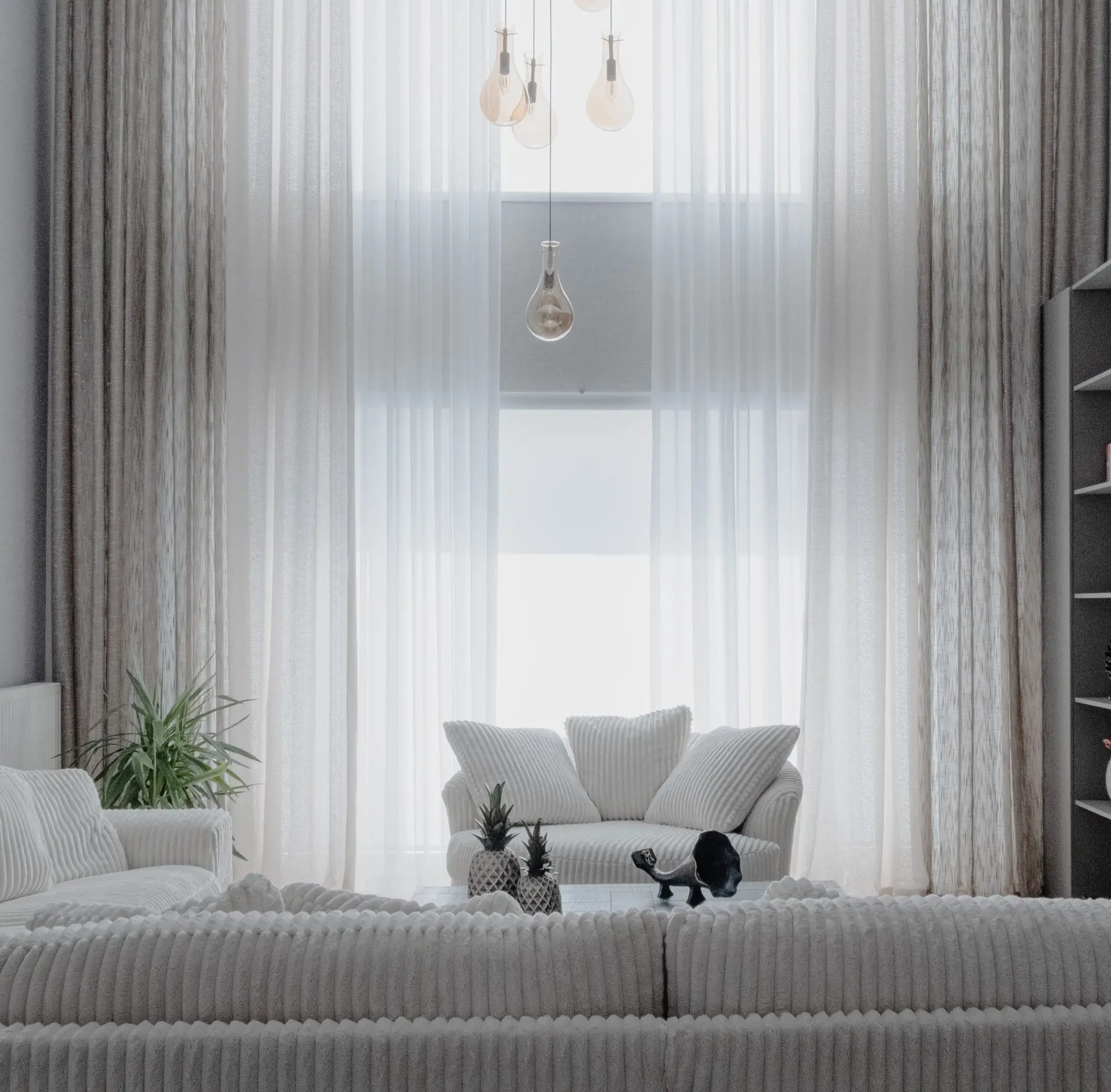 Spacious bright living room representing housekeeping for larger homes in Southlake TX