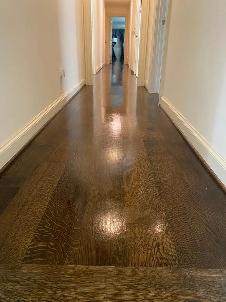 Hardwood hallway cleaned by E&R Cleaning Services in McKinney, TX